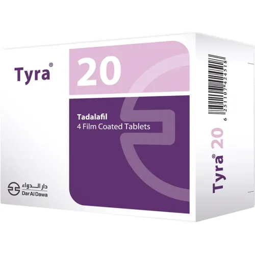 تايرا أقراص لعلاج صعف الانتصاب عند الرجال 20 مج | 4 أقراص